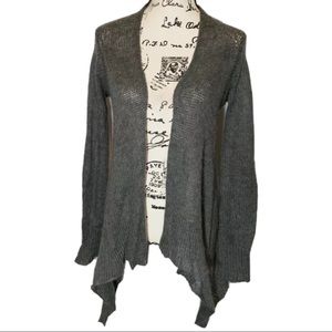 Wooden ships open cardigan asymmetrical